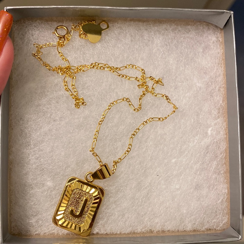 Bracha initial J necklace